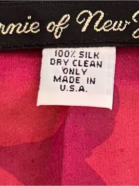 Pink Silk Scarf - 100% Silk by designer Bernie of New York 22“ x 22“ made in USA